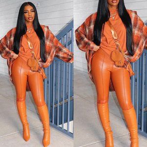 Rust Plaid Shirt
